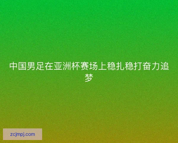中国男足在亚洲杯赛场上稳扎稳打奋力追梦